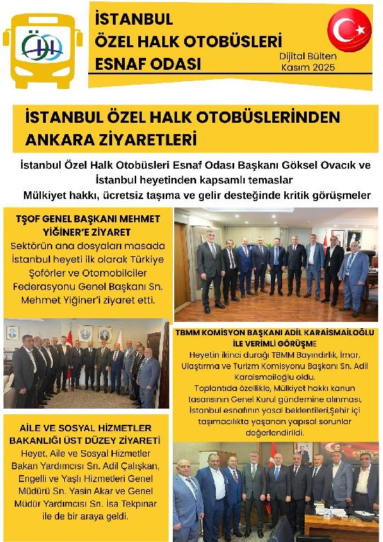 İSTANBUL ÖZEL HALK OTOBÜSLERİNDEN ANKARA ZİYARETLERİ