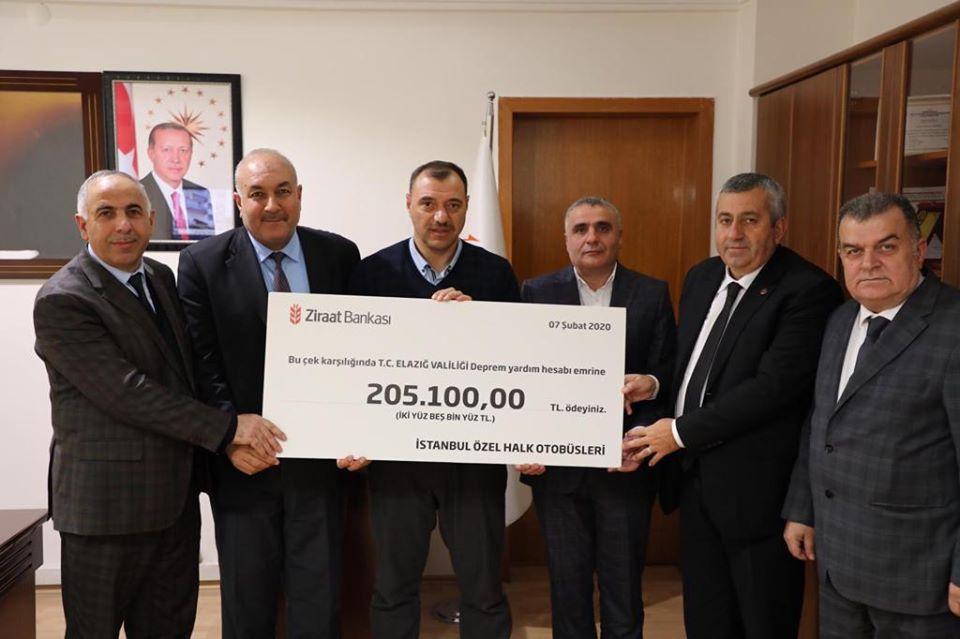 TOPLANAN YARDIMLAR ELAZIĞ VALİSİNE TESLİM EDİLDİ